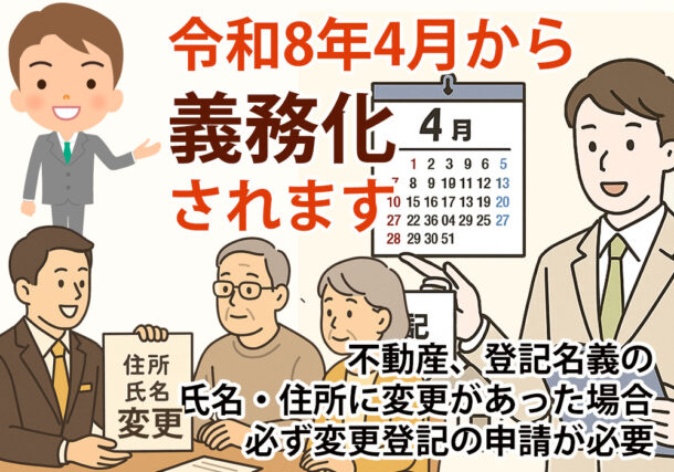 小山市・下野市でも不動産登記名義の氏名・住所に変更があった場合も変更登記の申請が必要になります