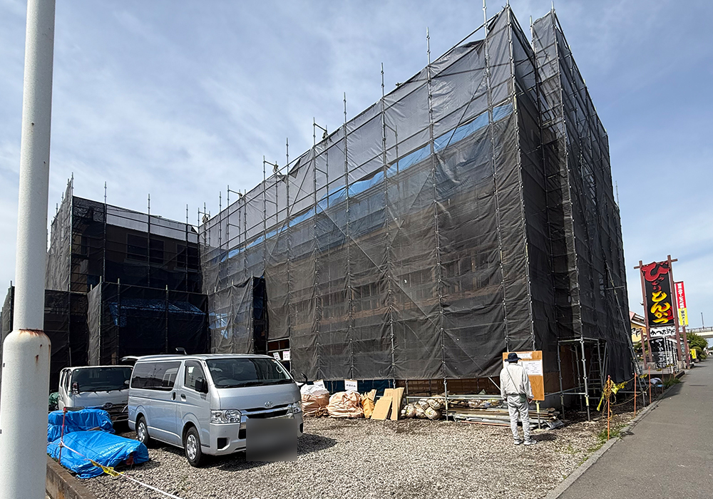 結城市ダイソー隣建築工事